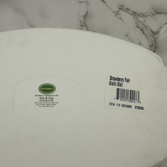 Portmeirion Strawberry Fair Fire Ice Gratin Baking Dish New Elsanta Fruit - Picture 6 of 6